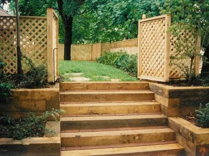 Step of Outdoor Steps with Landscape Timbers Cumming, GA